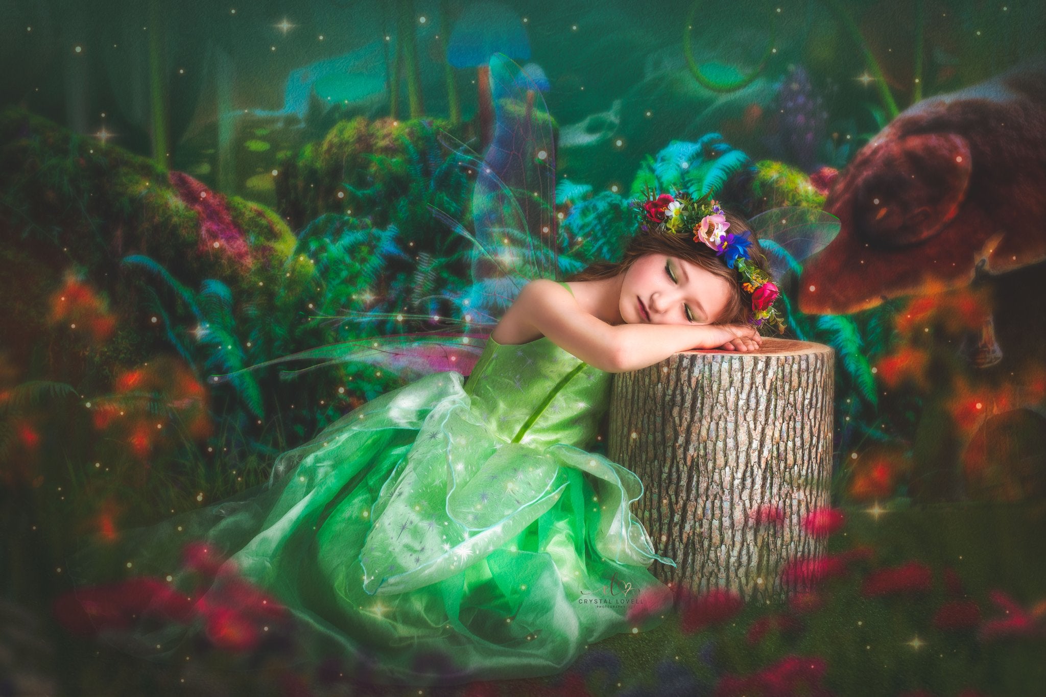 Kate Children Fairy Tale Wonderland Forest Mushrooms Backdrop Summer - Katebackdrop