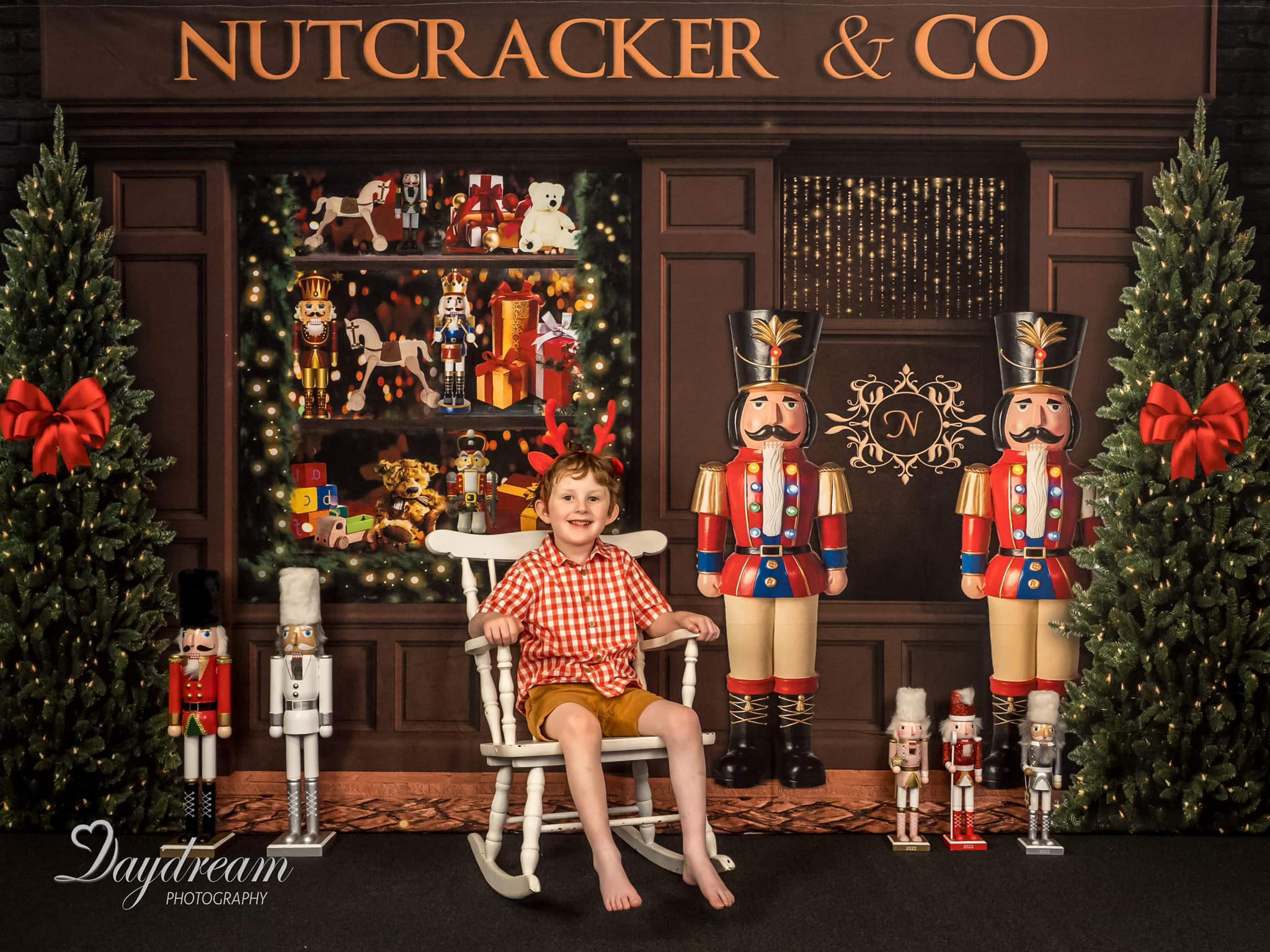 Kate Christmas Backdrop Nutcracker Store Tree Designed by Uta Mueller Photography