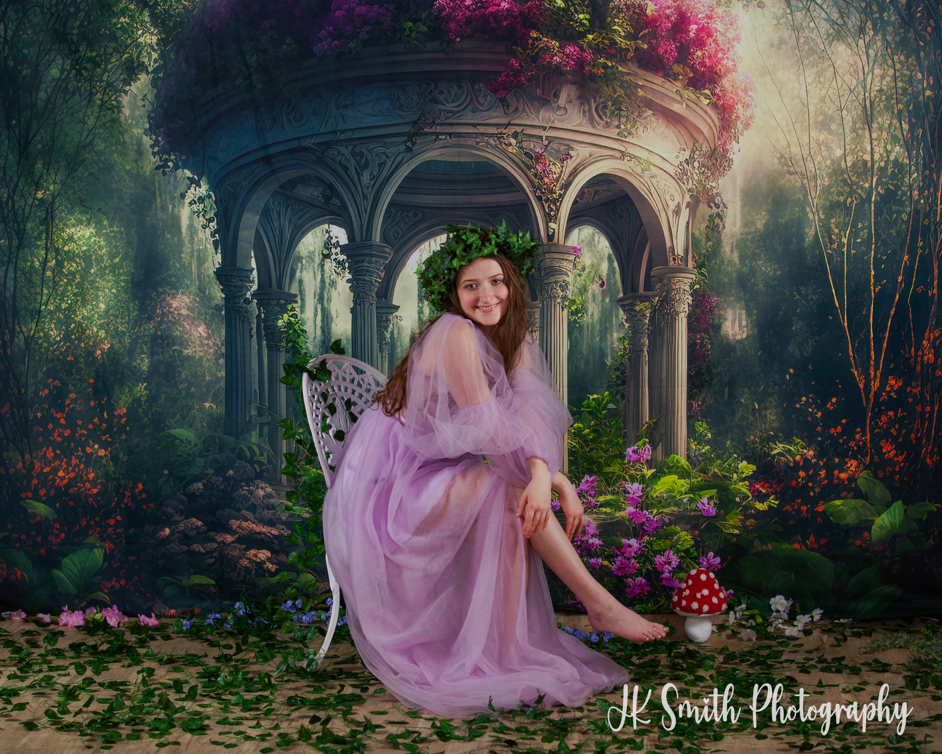Kate Enchanted Gazebo Spring Fantasy Flower Garden Backdrop Designed by Candice Compton