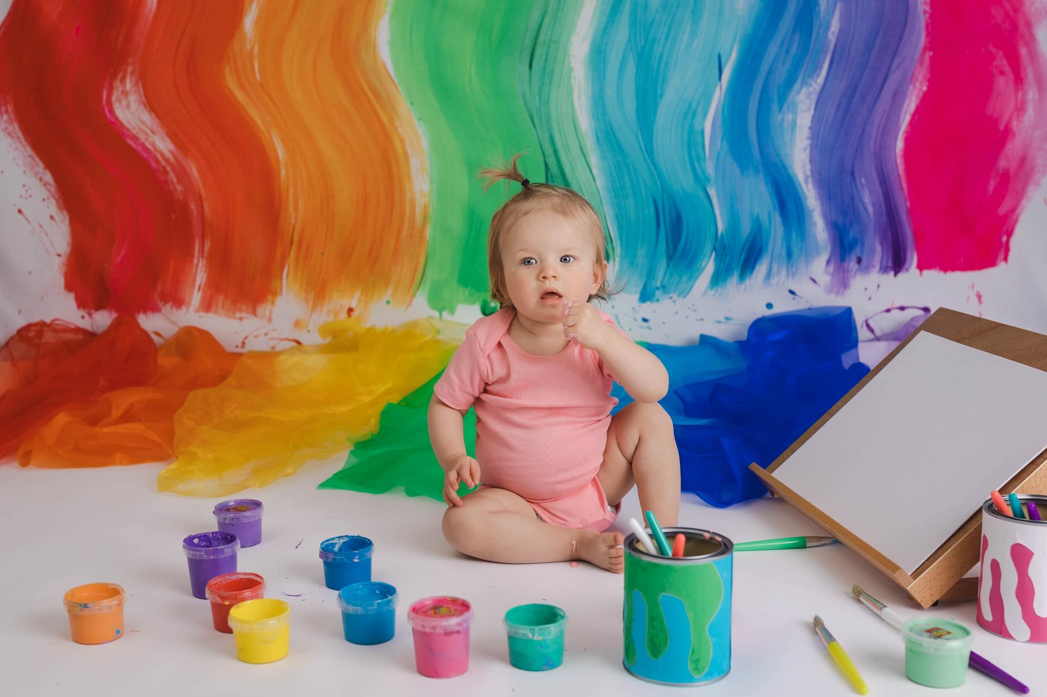 Kate Curvy Rainbow Paint Backdrop for Photography Designed By Erin Larkins