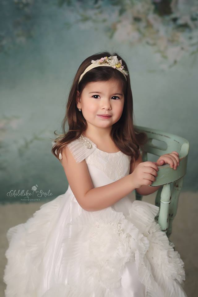 Kate Painting Like Green Spring Florals backdrop printed Background - Katebackdrop