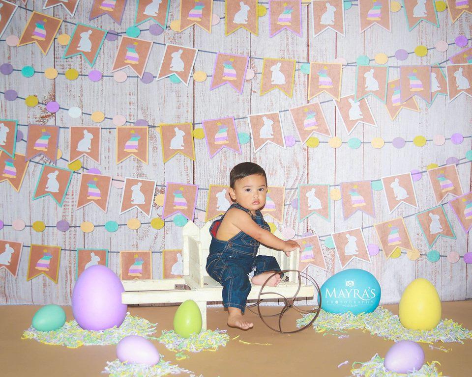 Katebackdrop£ºKate Easter Wood with Rabbit Decoration Backdrop for Photography designed by Jerry_Sina