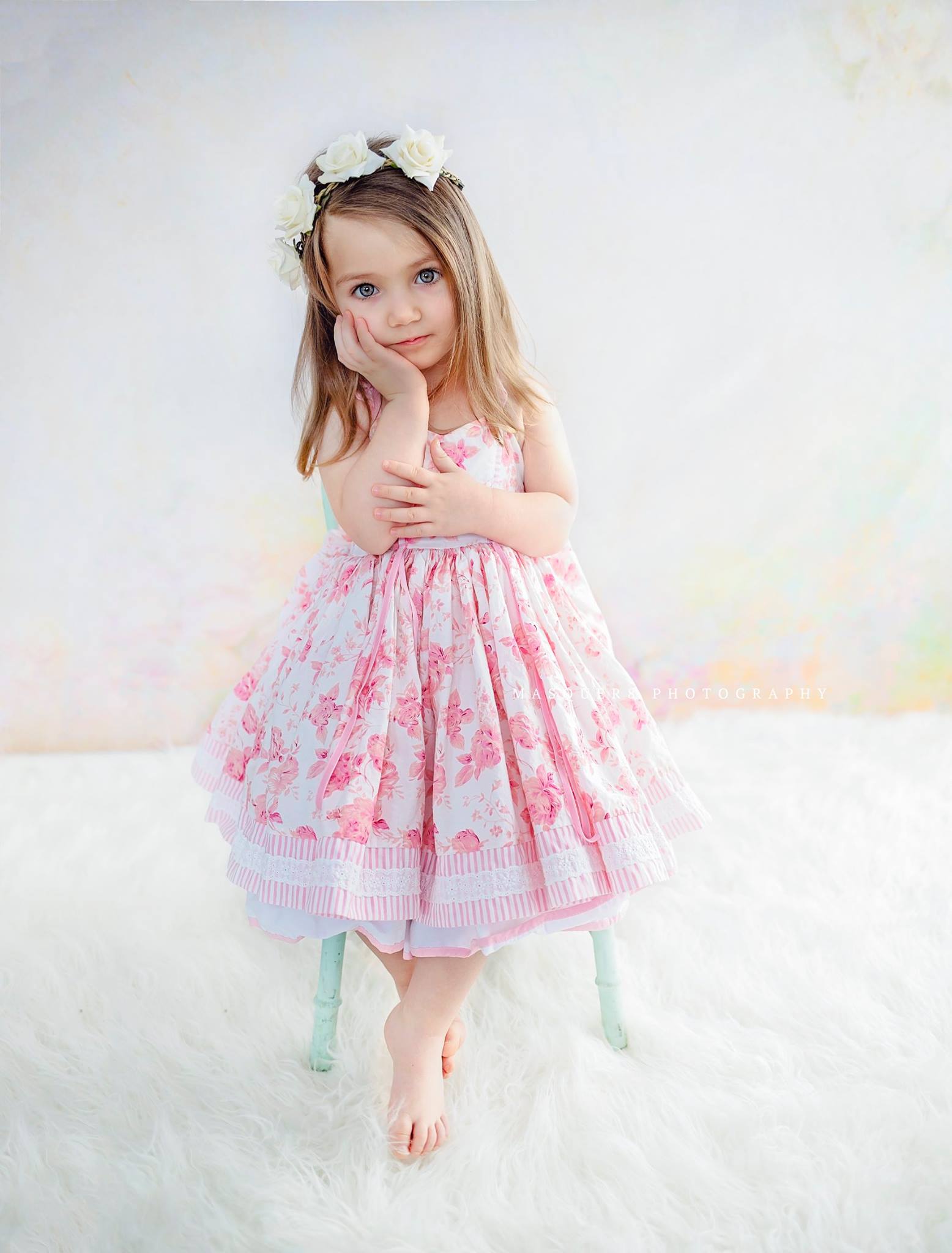 Kate Texture Retro Florals Backdrop for Newborn - Kate Backdrop