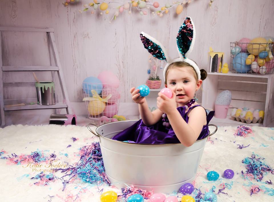 Katebackdrop£ºKate Colorful Eggs Decorations Easter Spring Children Backdrop for Photography Designed by Erin Larkins