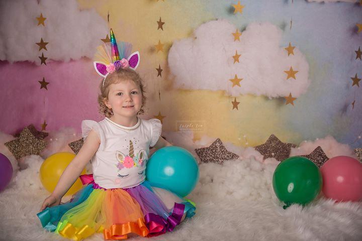 Katebackdrop£ºKate Fantasy Background with Clouds Stars Children Backdrop for Photography Designed by Megan Leigh Photography