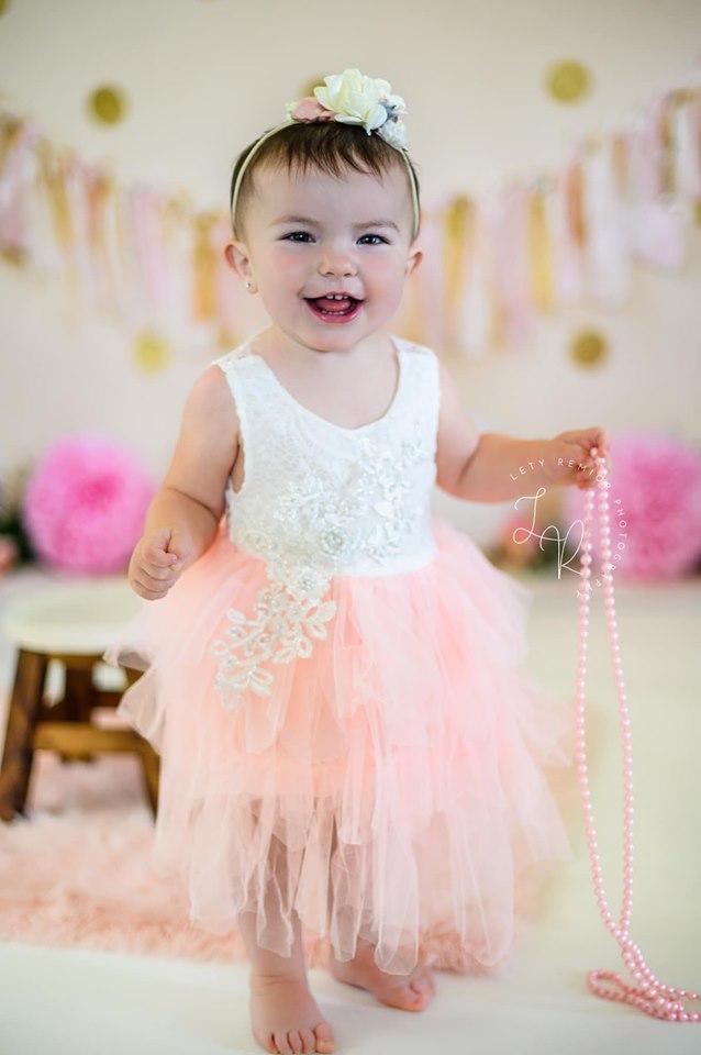 Katebackdrop£ºKate Pink and Gold with Polkadots Birthday Backdrop for Photography Designed by Mandy Ringe Photography