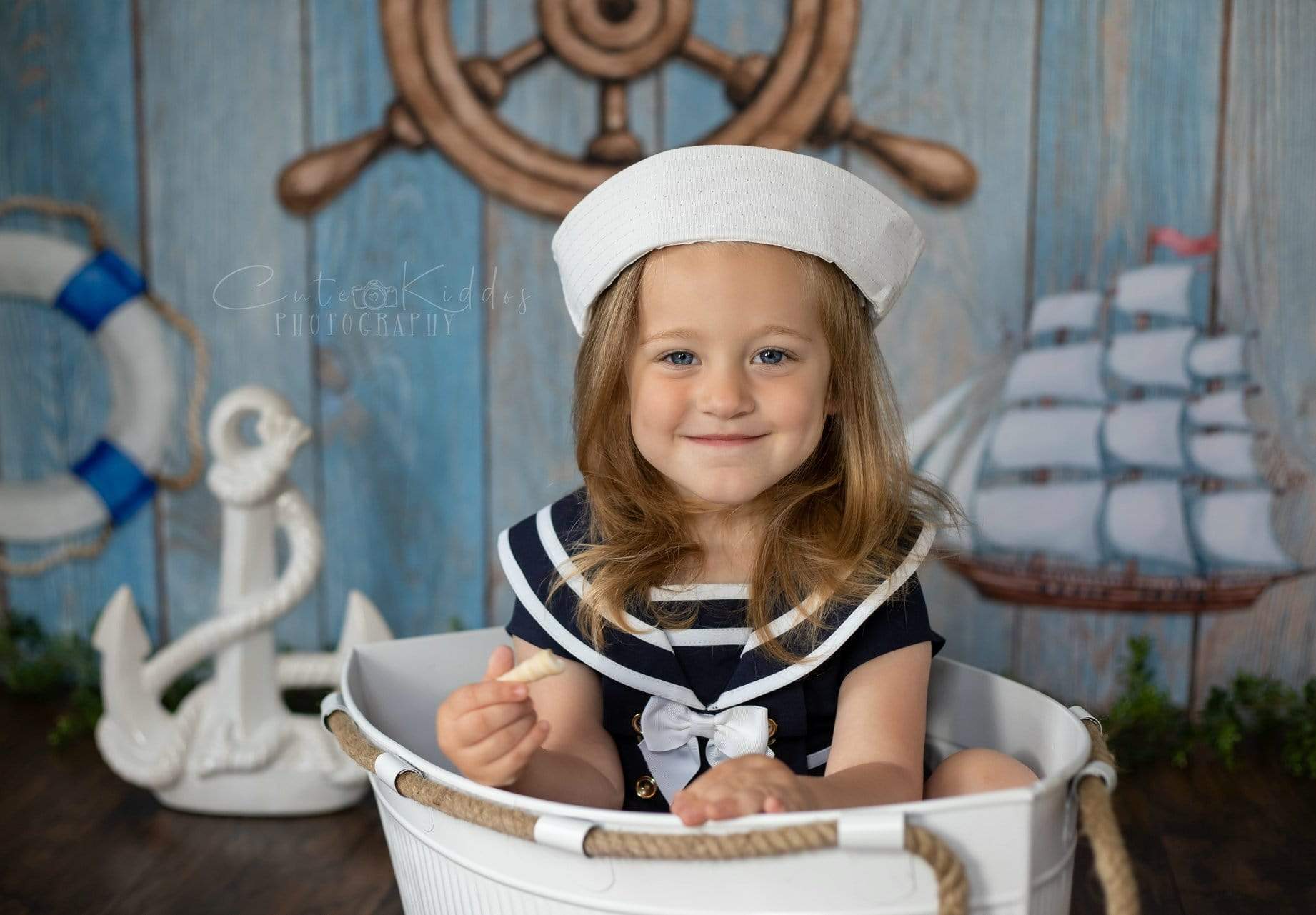 Katebackdrop鎷㈡綖Kate Adventure Nautical Sailor Children Backdrop for Photography Designed by JFCC