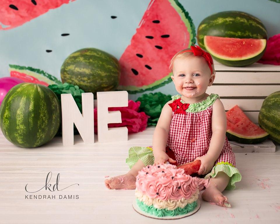 Katebackdrop£ºKate Fresh Background Summer Watermelon Backdrop cake smash/birthday