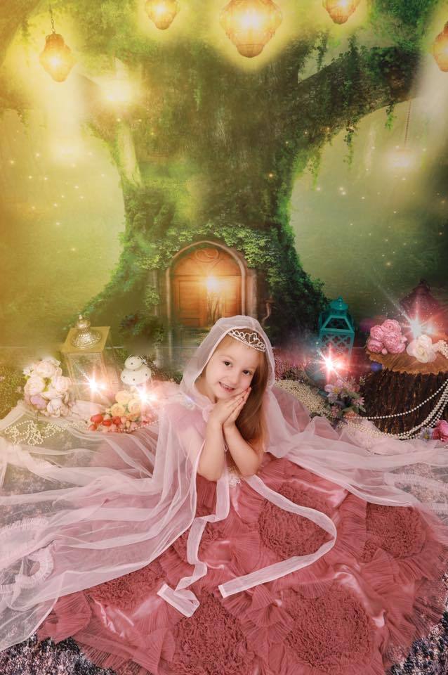 Katebackdrop£ºKate Spirit Fairy Tree House Forest Children Backdrop for Photography Designed by JFCC