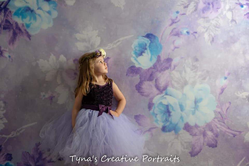 Katebackdrop鎷㈡綖Kate Retro Blurry Bokeh Purple Flowers Backdrop for Photography Designed by JFCC