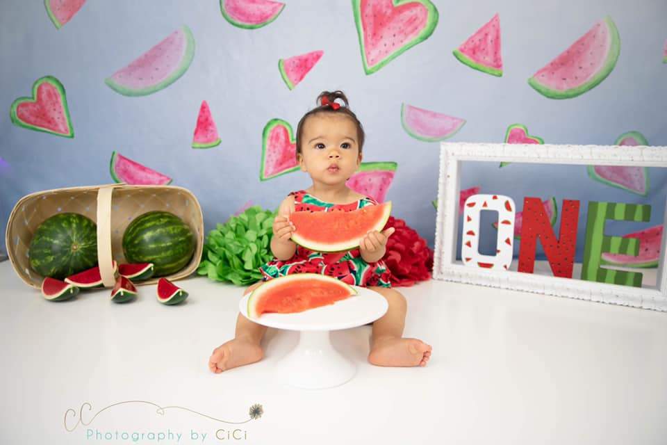 Katebackdrop£ºKate Watermelon Faded Love Backdrop designed by Arica Kirby