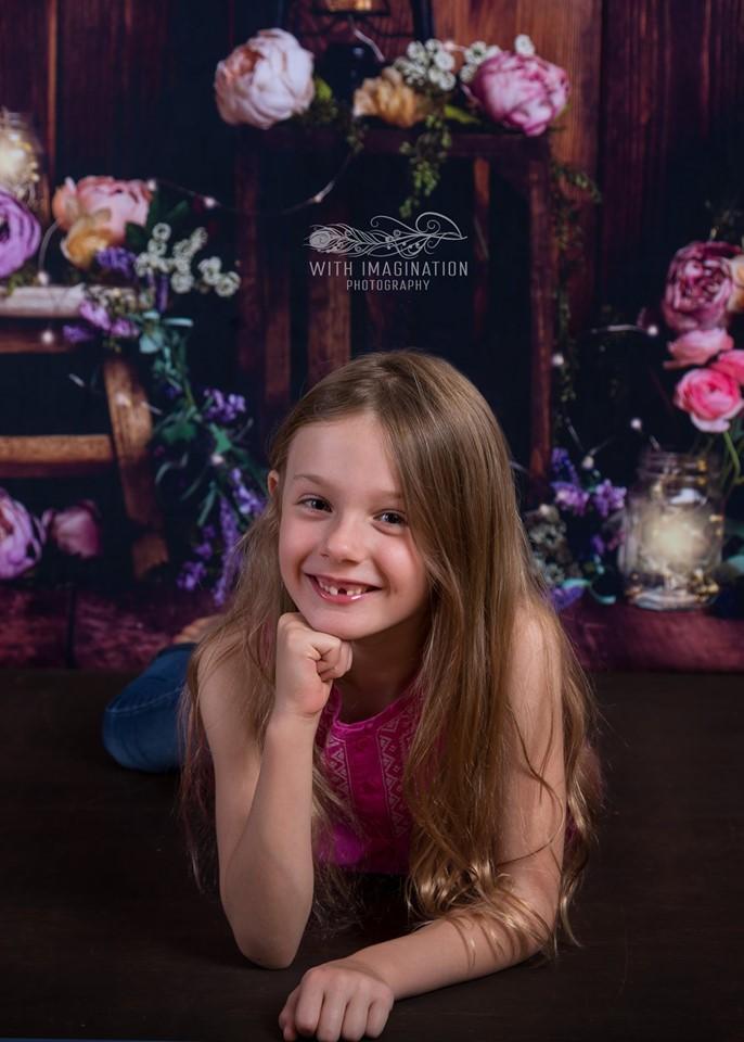 Katebackdrop£ºKate Lamps Art Floral Wooden Backdrop for Photography Designed by Megan Leigh Photography