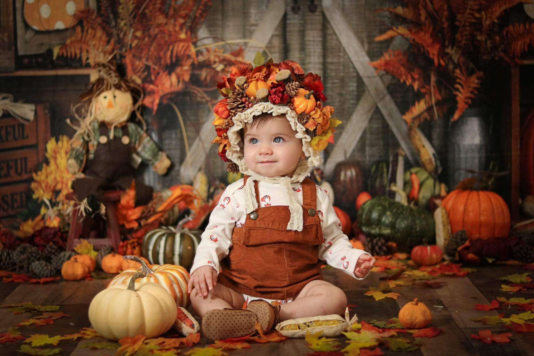 Katebackdrop鎷㈡綖Kate Autumn Harvest Thanksgiving Backdrop for Photography