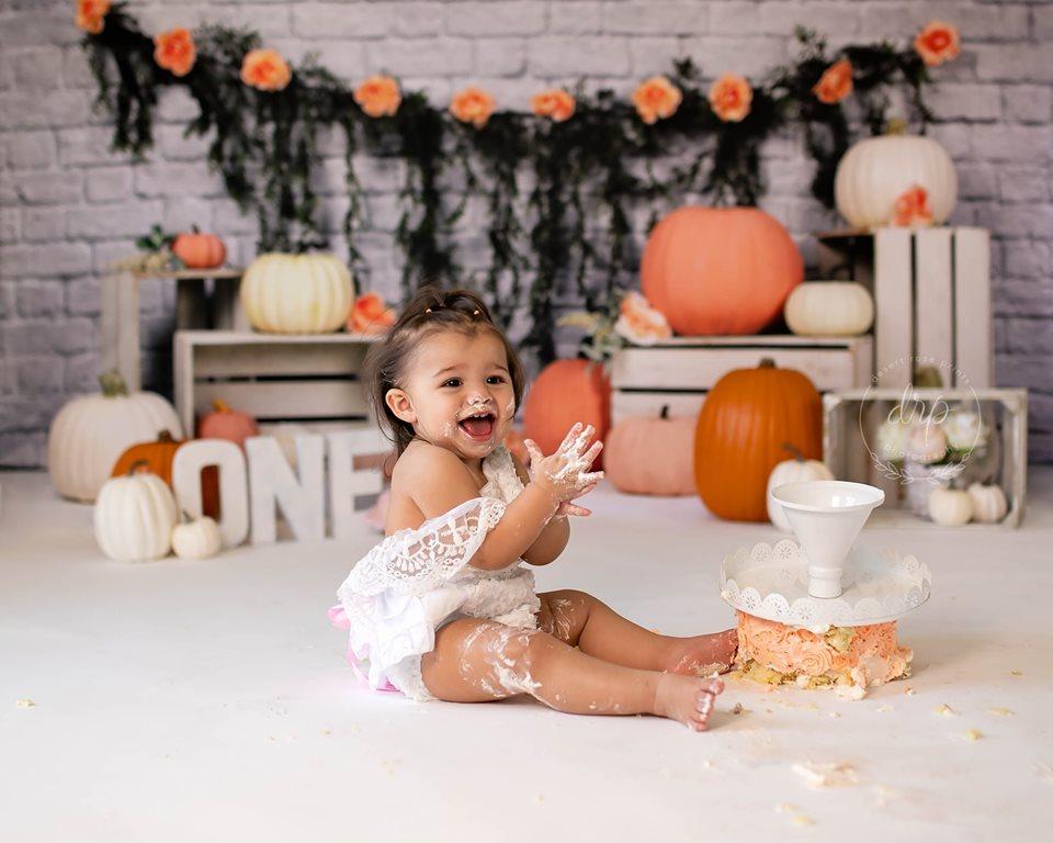 Katebackdrop£ºKate Autumn Sweet as Pumpkin Pie Birthday Backdrops Designed by Arica Kirby