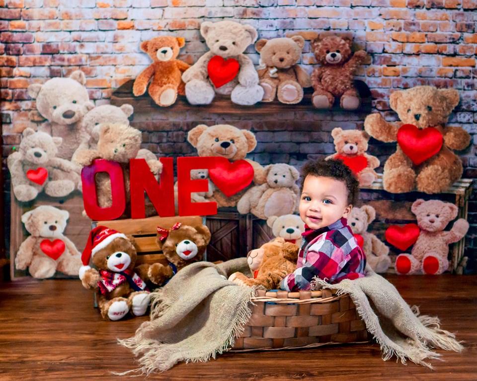 Katebackdrop£ºKate Valentine's Day Teddy Bears Backdrop Designed By Jerry_Sina