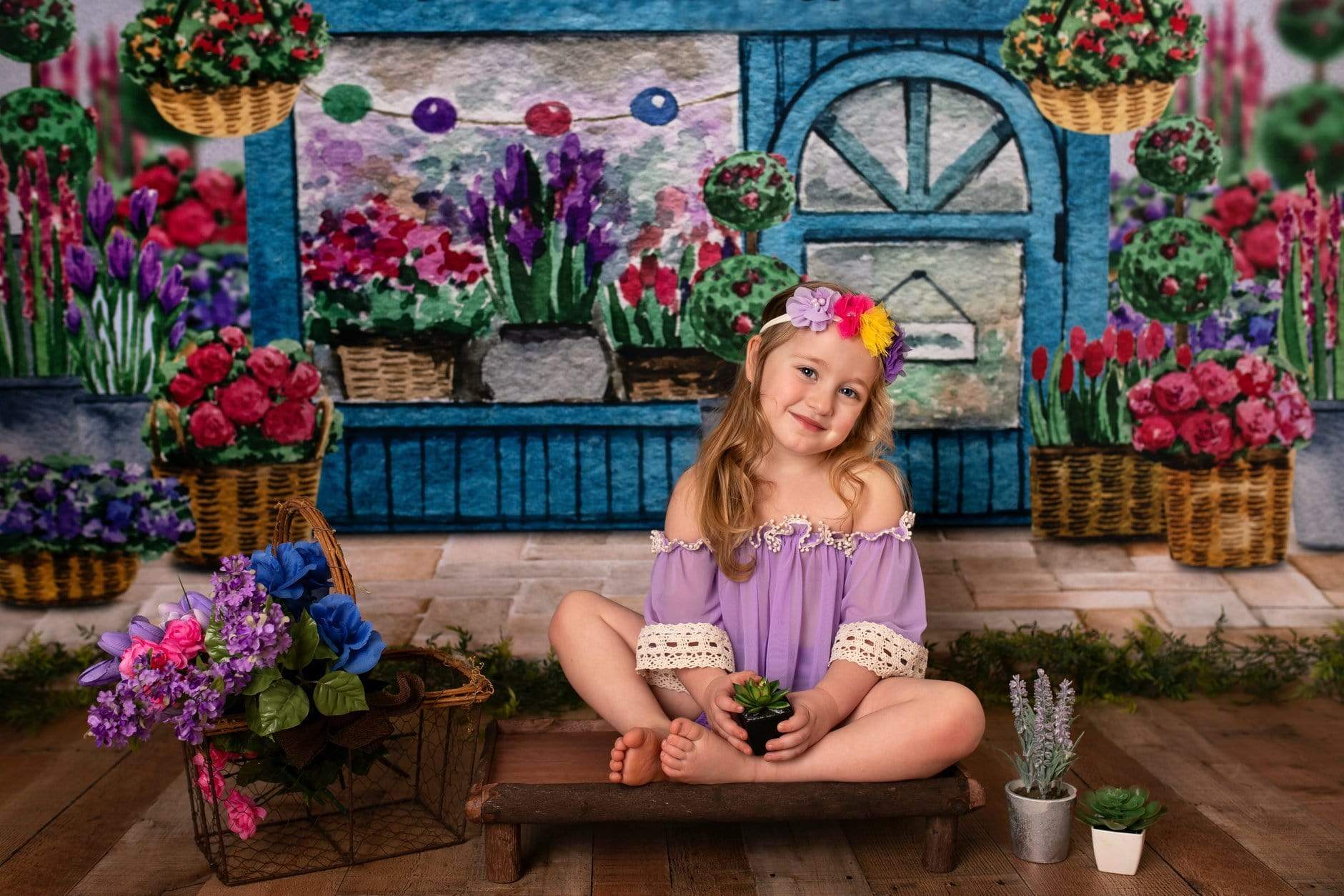 Katebackdrop鎷㈡綖Kate Spring Flower Shop Backdrop Designed By Claire