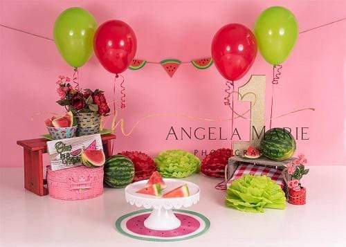 Katebackdrop鎷㈡綖Kate 1st Birthday Watermelon for Children Backdrop Designed By Angela Marie Photography
