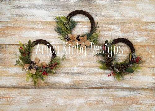 Katebackdrop£ºKate White Washed Wall Christmas Wreath Backdrop Designed By Arica Kirby