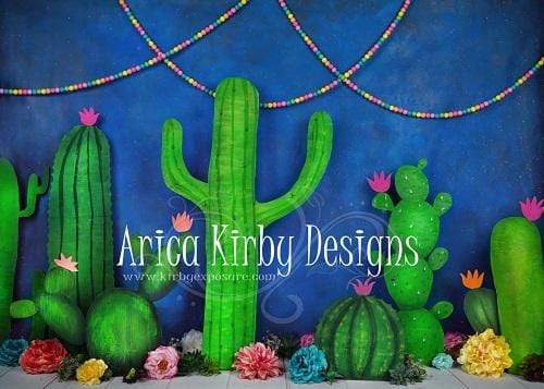Katebackdrop鎷㈡綖Kate Green Cactus and Florals Children Party Backdrop Designed By Arica Kirby
