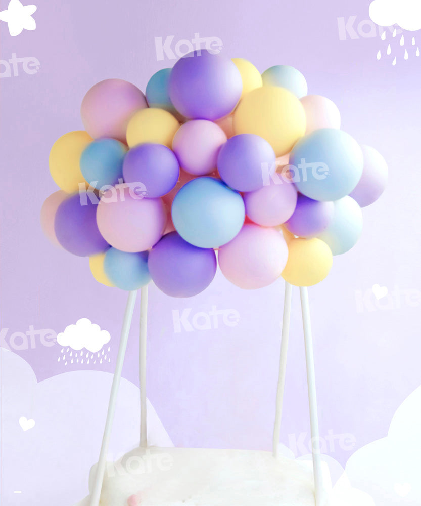 Kate Cake Smash Backdrop Romantic Hot Air Balloon Birthday Designed by Chain Photography