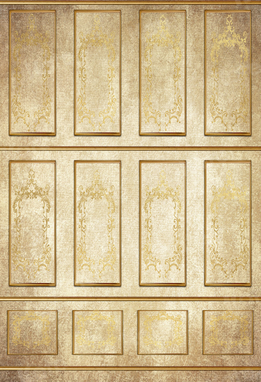 Kate Retro Backdrop Vintage Gold Wall Texture Wedding for Photography