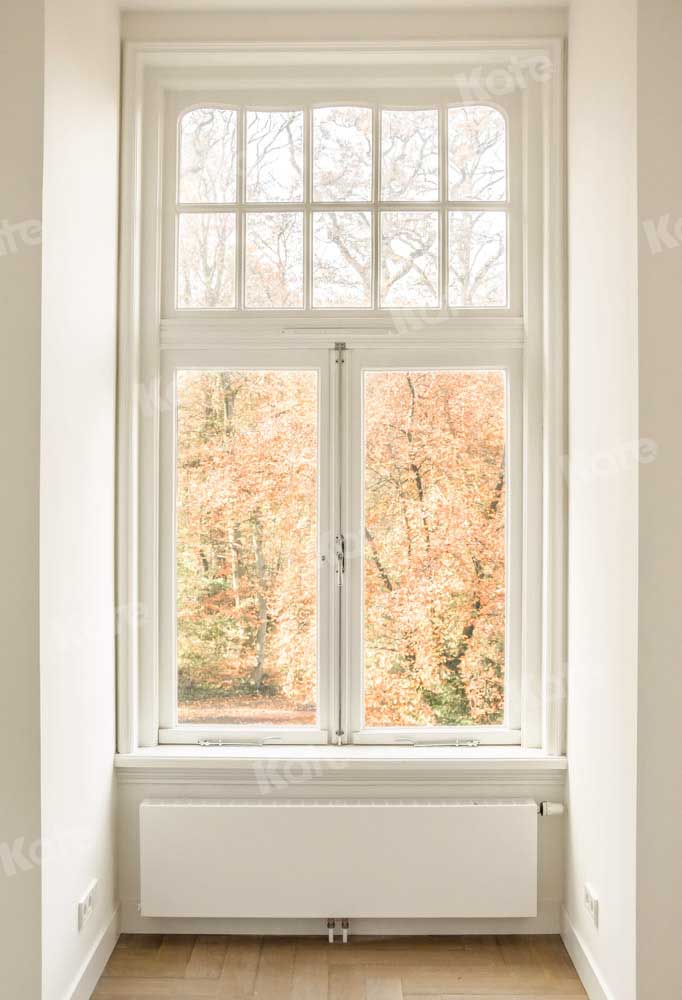 Kate Autumn Backdrop Window Trees Flower Season Designed by Chain Photography