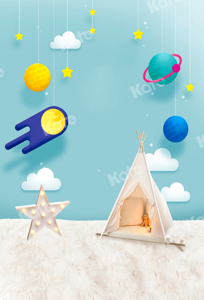 Kate Birthday Backdrop Boy Sky Tent Designed by Chain Photography