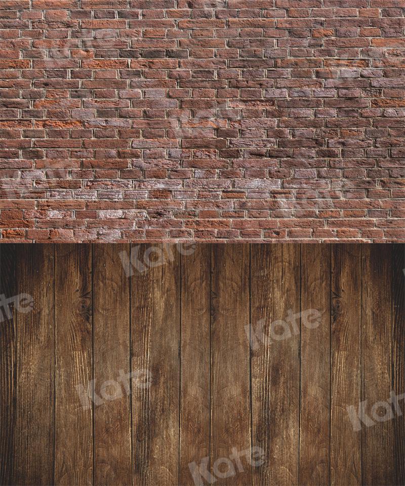 Kate Brick Wall Backdrop Wood Grain for Photography