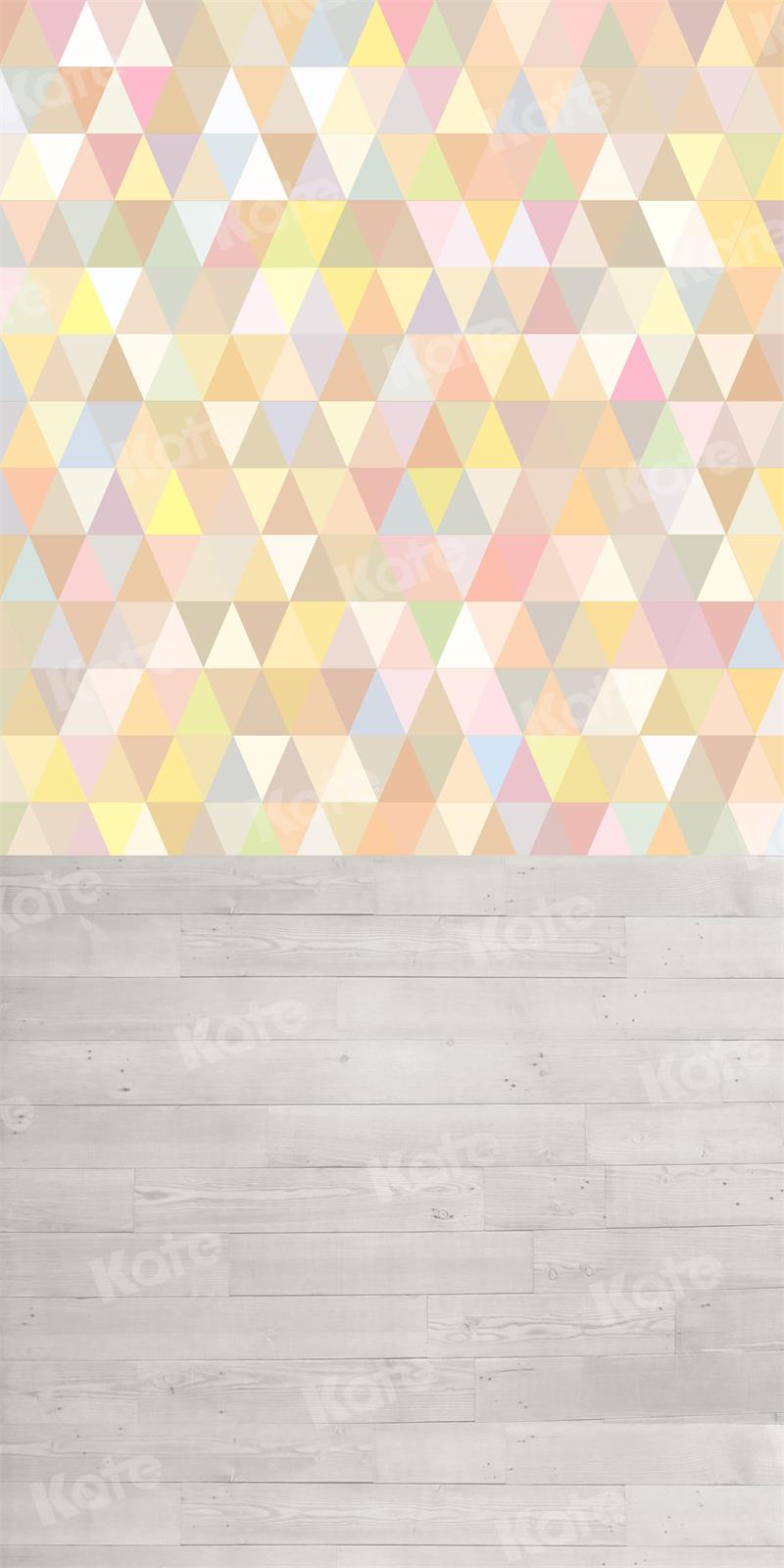 Kate Colorful Triangle Backdrop Gray Wood for Photography