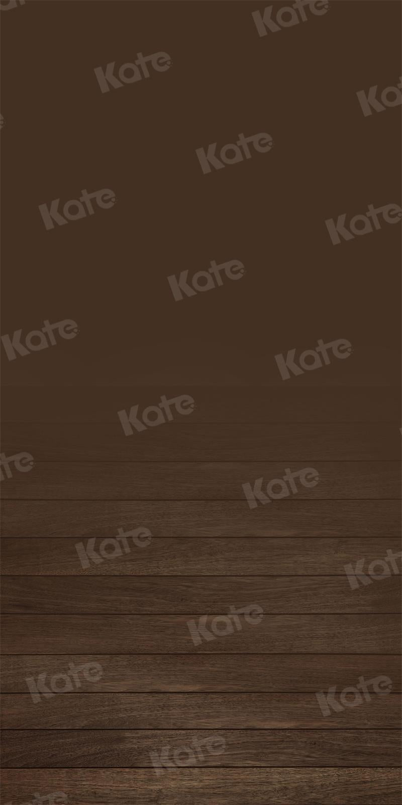 Kate Sweep Chocolate Wall Wood Backdrop for Photography
