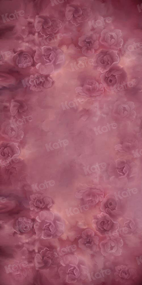 Kate Rose Red Floral Backdrop Fine Art for Photography