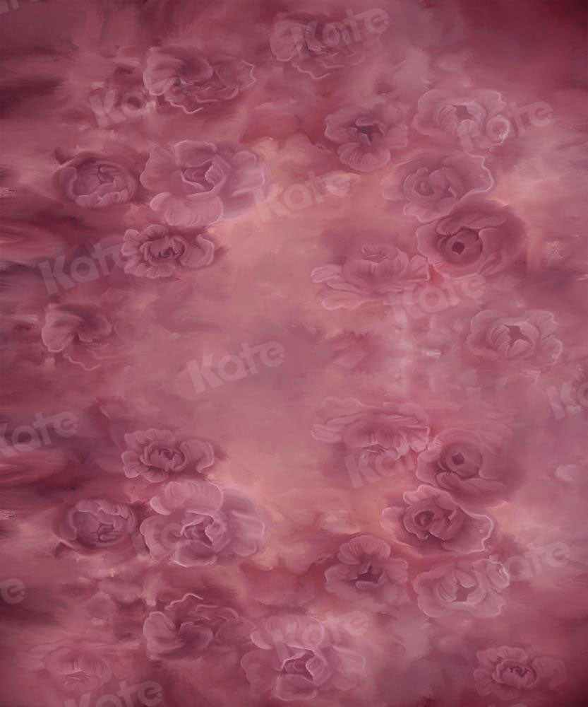 Kate Rose Red Floral Backdrop Fine Art for Photography