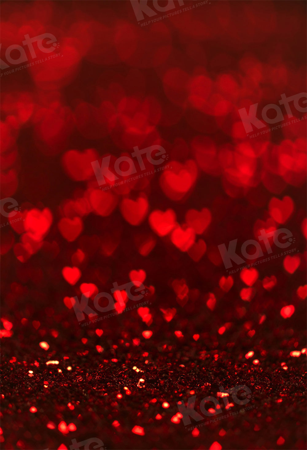 Kate Bokeh Neon Love Red Backdrop for Photography