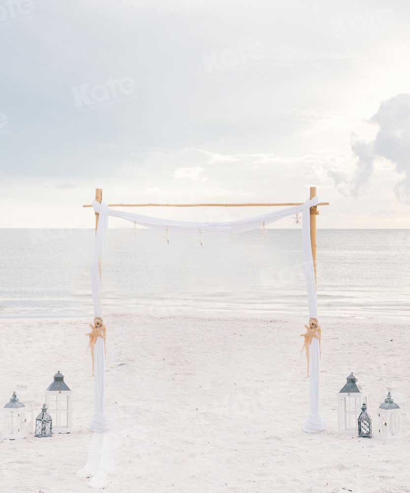 Kate Wedding Backdrop Saudi Seaside Beach Designed by Chain Photography