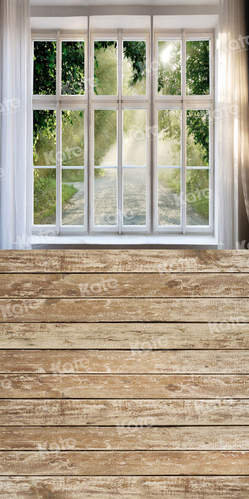 Rustic Window View Nature Backdrop