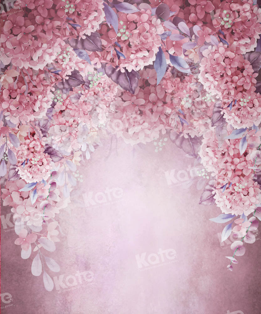 Kate Floral Fine Art Pink Hydrangea Macrophylla Backdrop Designed by GQ
