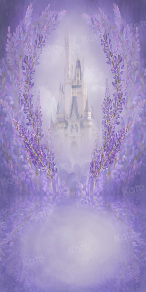 Kate Purple Floral Magic Castle Backdrop Designed by GQ