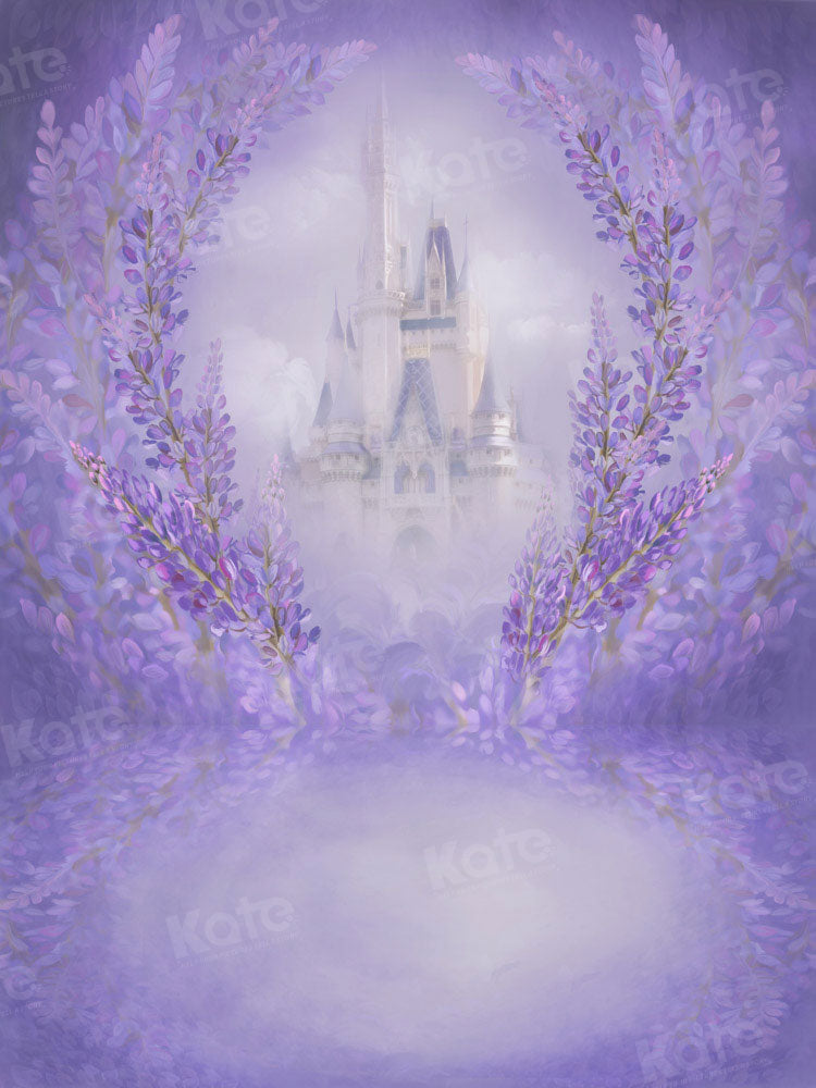 Kate Purple Floral Magic Castle Backdrop Designed by GQ