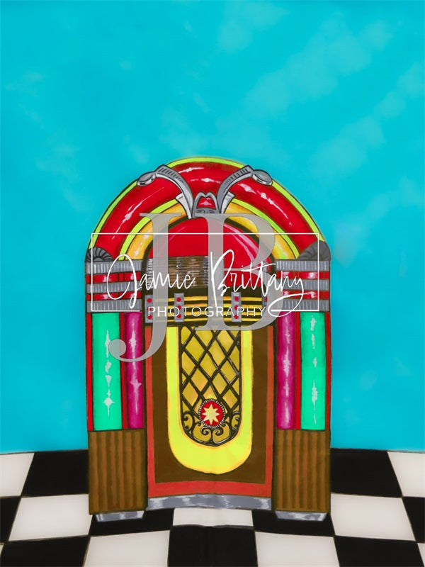 Kate Jukebox Hand Painted Backdrop for Photography Designed by JB Photography