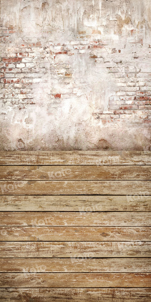 Kate Brick Wall Wood Backdrop Designed by Chain Photography