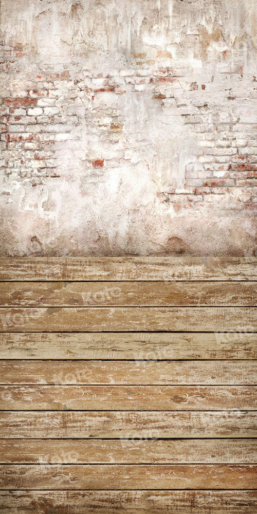 Kate Sweep Brick Wall Wood Backdrop Designed by Chain Photography