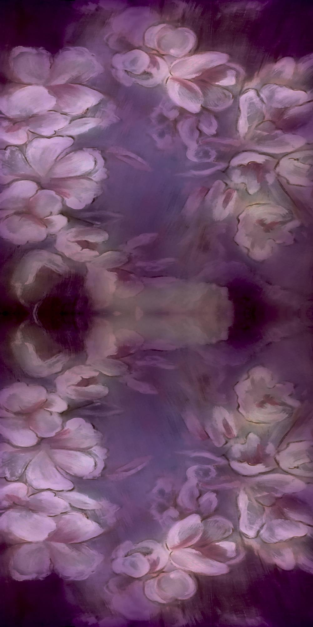 Kate Fine Art Purple Painting Florals Backdrop for Photography