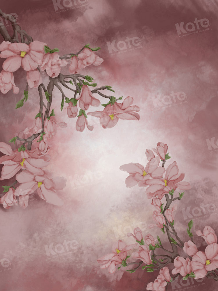 Kate Spring Fine Art Pink Floral Backdrop Designed by GQ