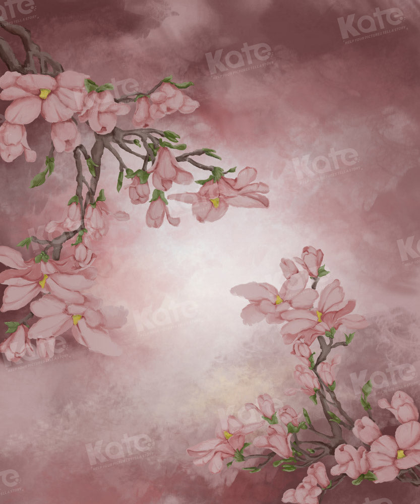 Kate Spring Fine Art Pink Floral Backdrop Designed by GQ