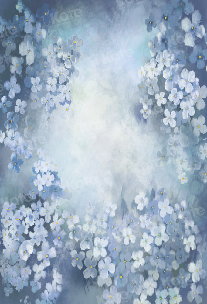 Kate Blue Floral Backdrop Designed by GQ