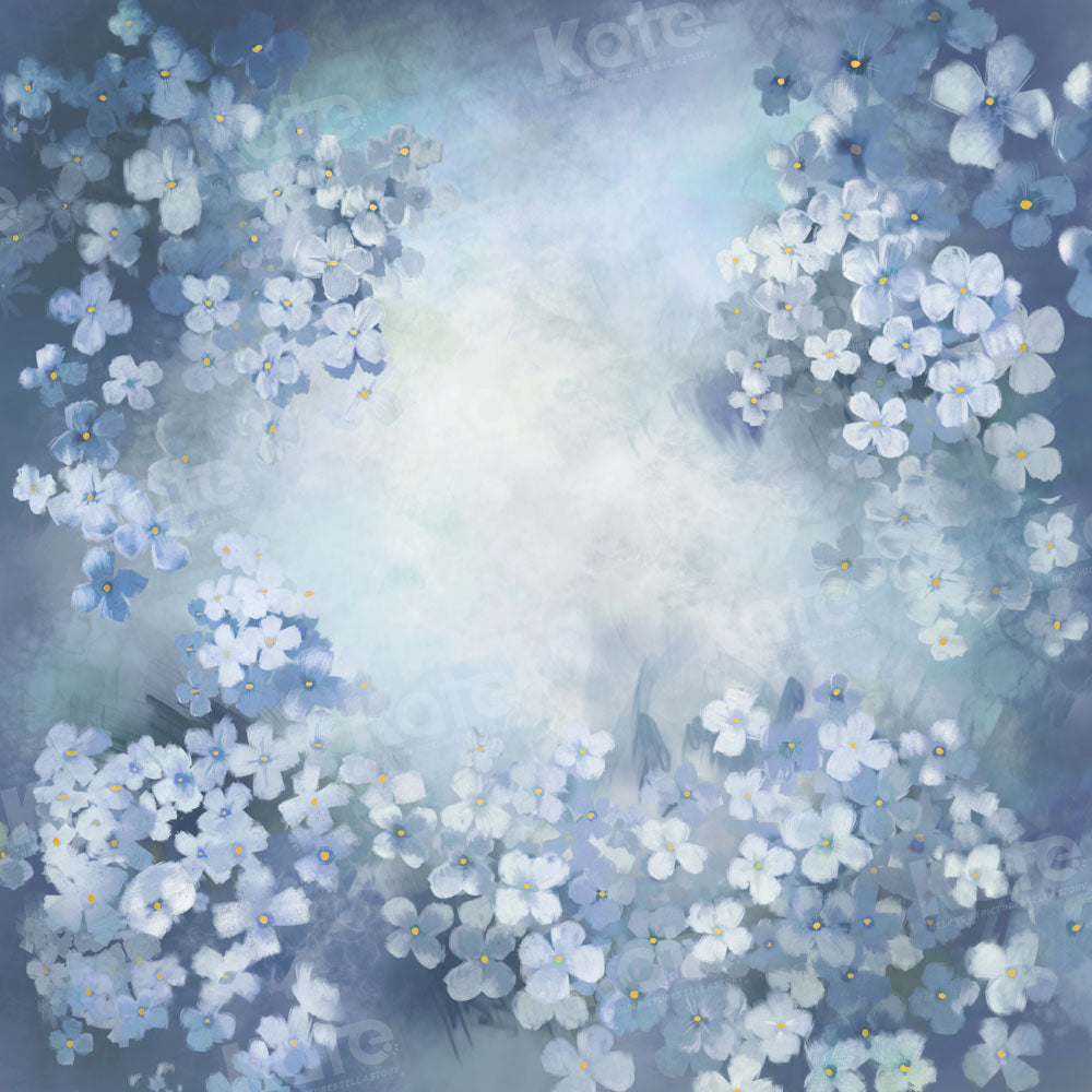 Fondo Floral Azul Diseñado por GQ