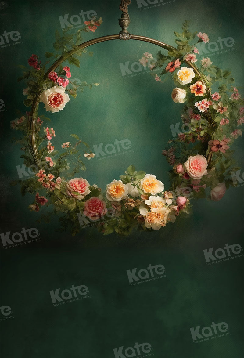 Kate Fine Art Mother's Day Floral Swing Backdrop for Photography
