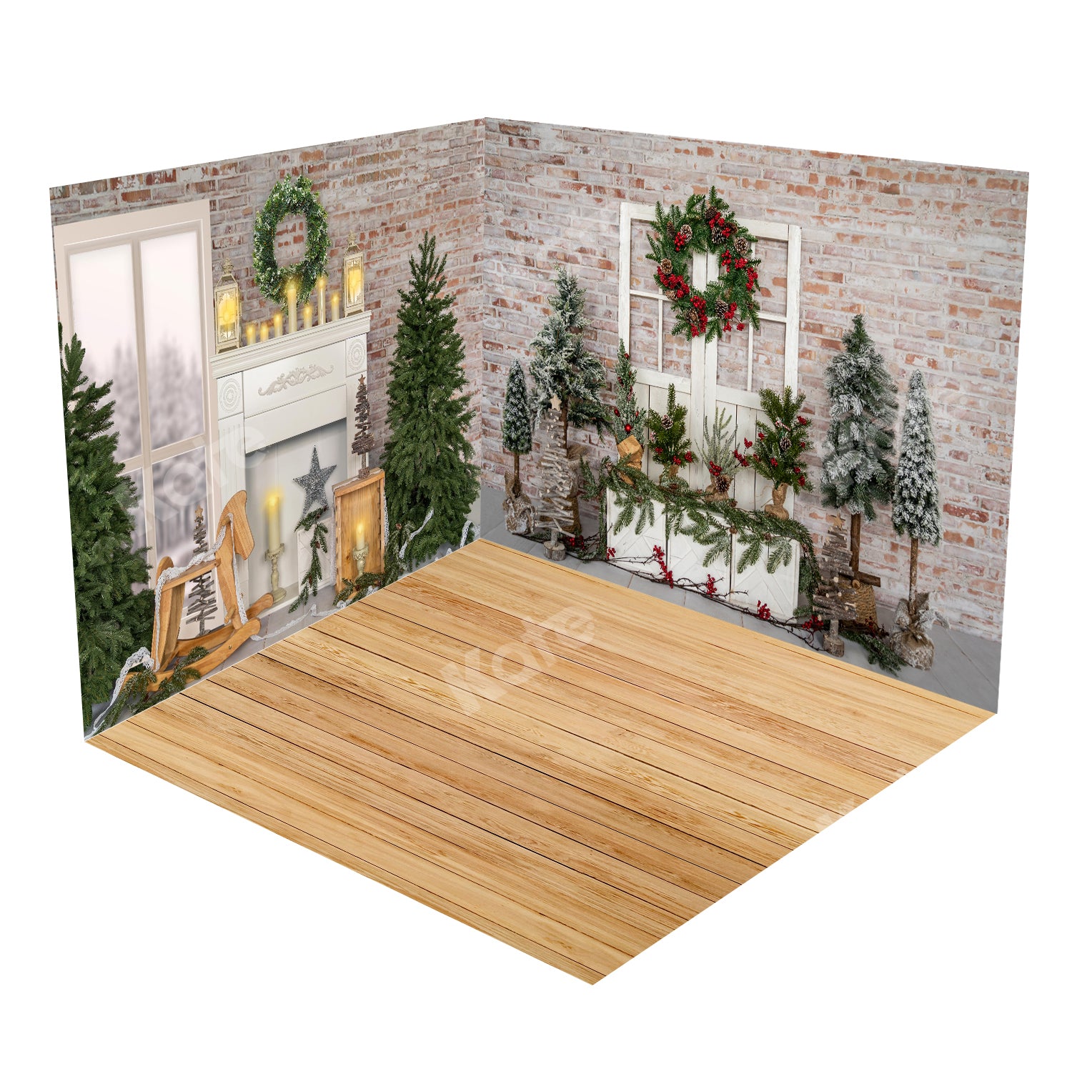 Kate Christmas Wood Room Set(8ftx8ft&10ftx8ft&8ftx10ft)