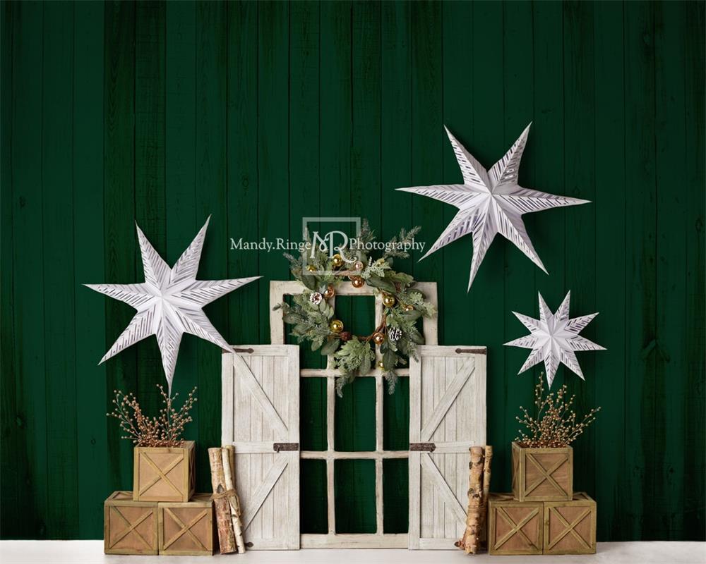 Kate Evergreen Christmas Holiday Backdrop Designed by Mandy Ringe Photography