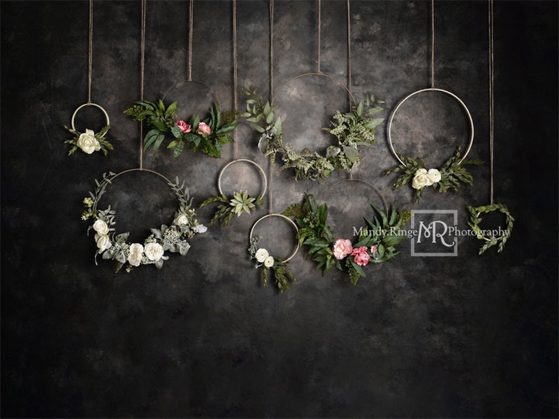 Kate Dark Floral Hoops Backdrop Designed By Mandy Ringe Photography